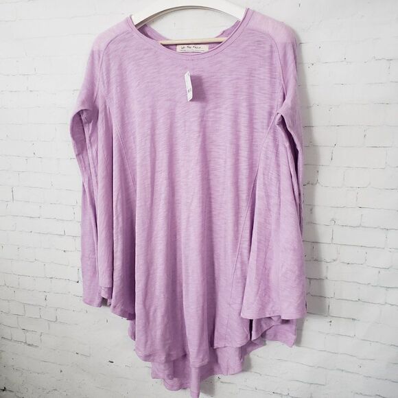 We The Free Aria Trapeze Long Sleeve Top XS Spring Fling Lavender Purple NEW - Picture 4 of 9